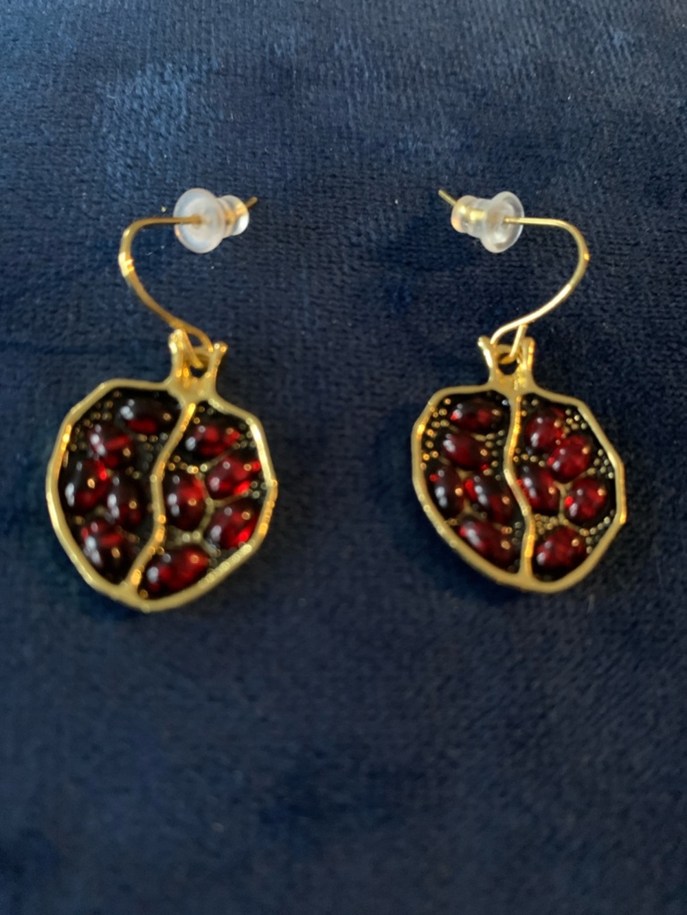 Gold and Red Pomegranate Drop Earrings - FREE PEOPLE
